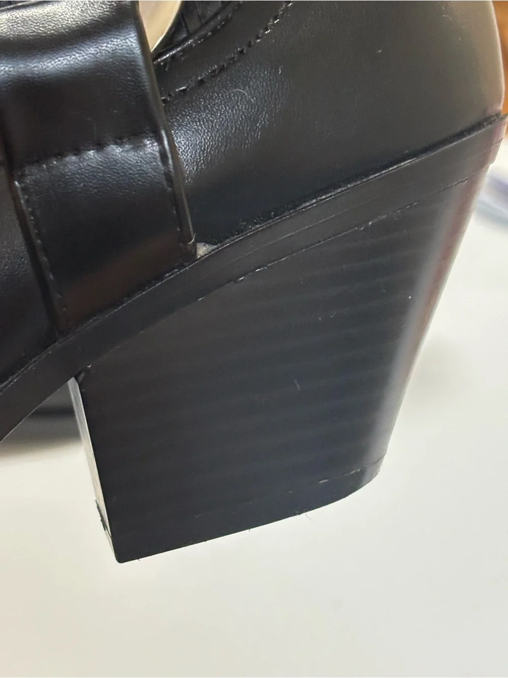 Zara Black Leather Ankle Boots with Silver Ring Detail